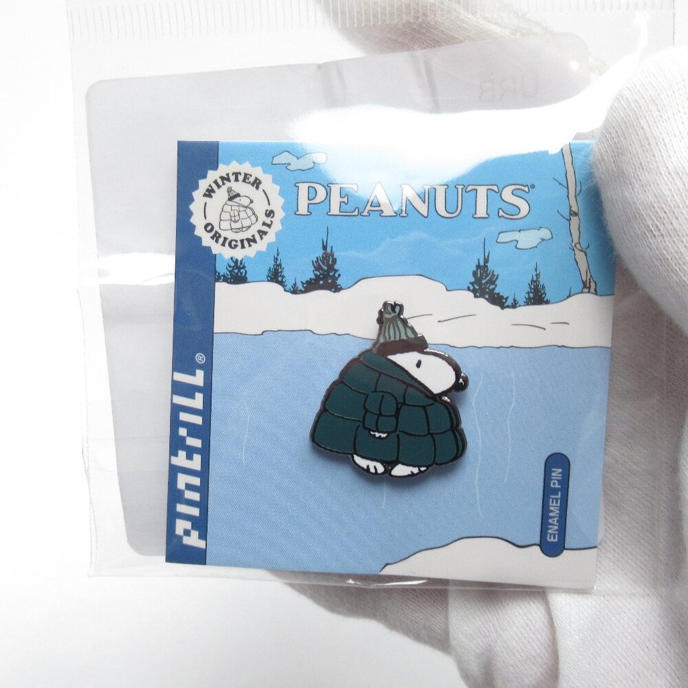 Pintrill Peanuts Snoopy Giant Coat Green Puffer Jacket Enamel Pin